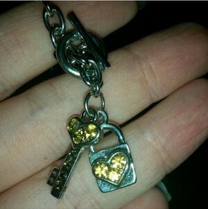 Key & Lock Heart Charm Bracelet